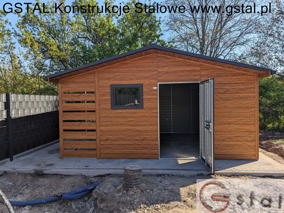 garaż domek na wymiar producent 6x6 3x5 4x6 9x6 6x5 profil ocynkowany