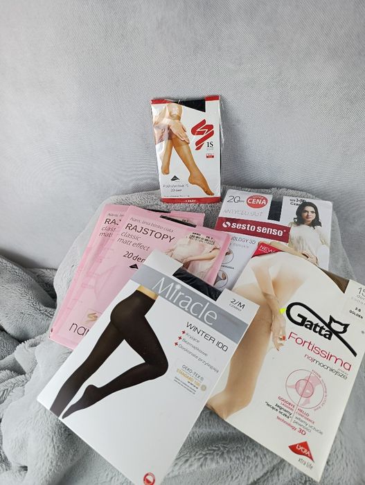Zestaw rajstop i podkolanówek mix nowe różne modele