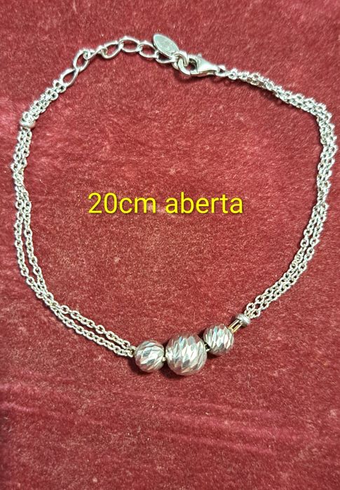 Pulseiras em Prata contrastada..