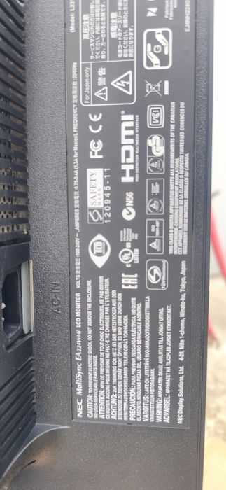 Monitor NEC MultiSync EA224WMi Full HD
