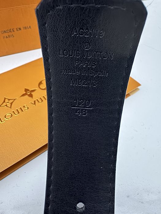 ремень   Louis Vuitton  кожа канва