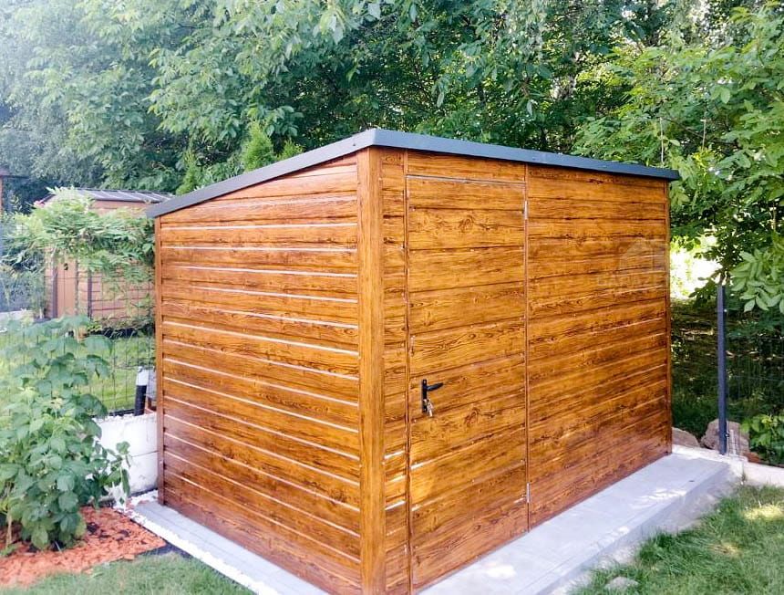 DOMEK OGRODOWY GARAŻ SCHOWEK 2M X 1,5M Drzwi Drewnopodobny 2X1,5 GB305
