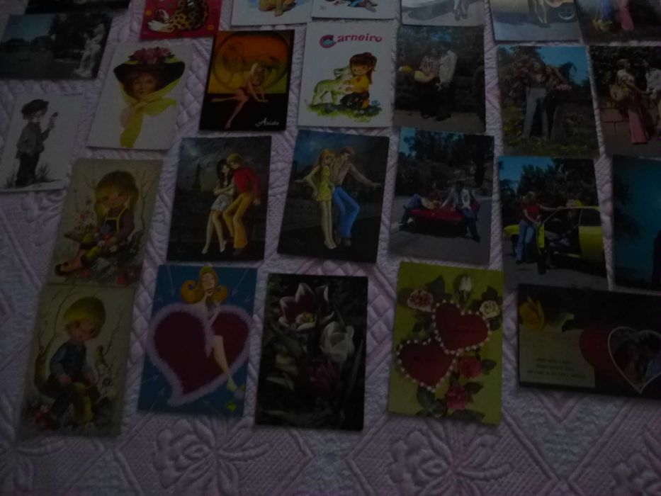 lote 44 postais vintage