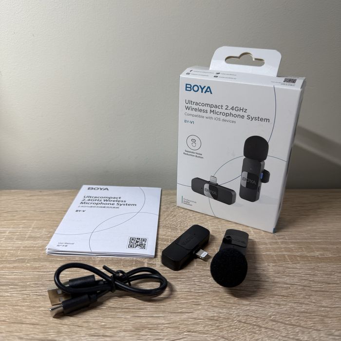 Mikrofon bezprzewodowy BOYA BY-V1 Lightning – stan bardzo dobry