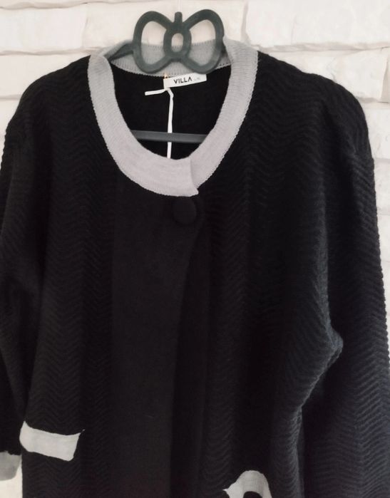 Cudny włoski sweter pudełkowy plus size  xxl 46 48