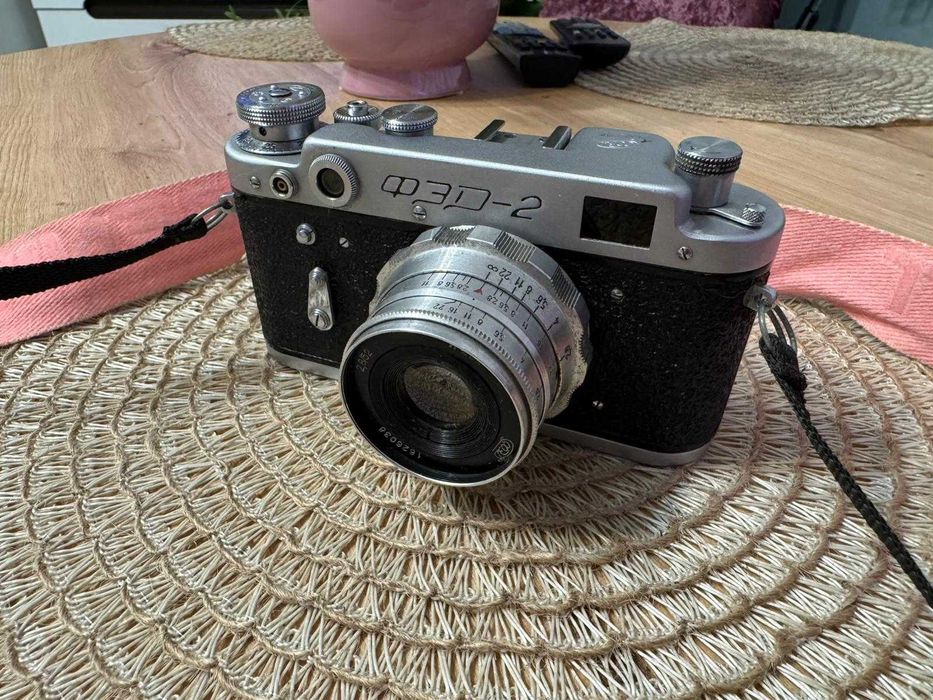 FED-2 + Industar-26M 2.8/52, pasek ZENIT, futerał, USSR, 1961 rok.