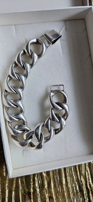 Bransoletka srebrna srebro bransoleta damska gruba masywna  unikat