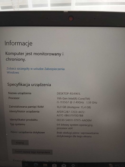 Komputer Laptop Dell Latitude 5420 I5 ram 16GB dysk 256 Windows 10 Pro