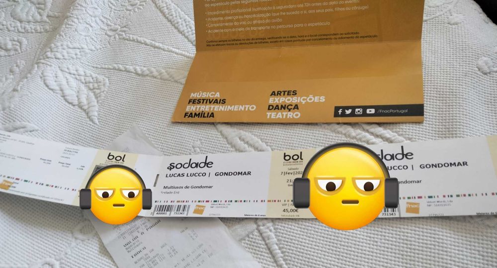 Bilhetes para Lucas Lucco