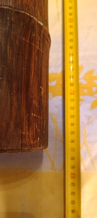 Vela em bambu altura  75 cm diâmetro 9 cm