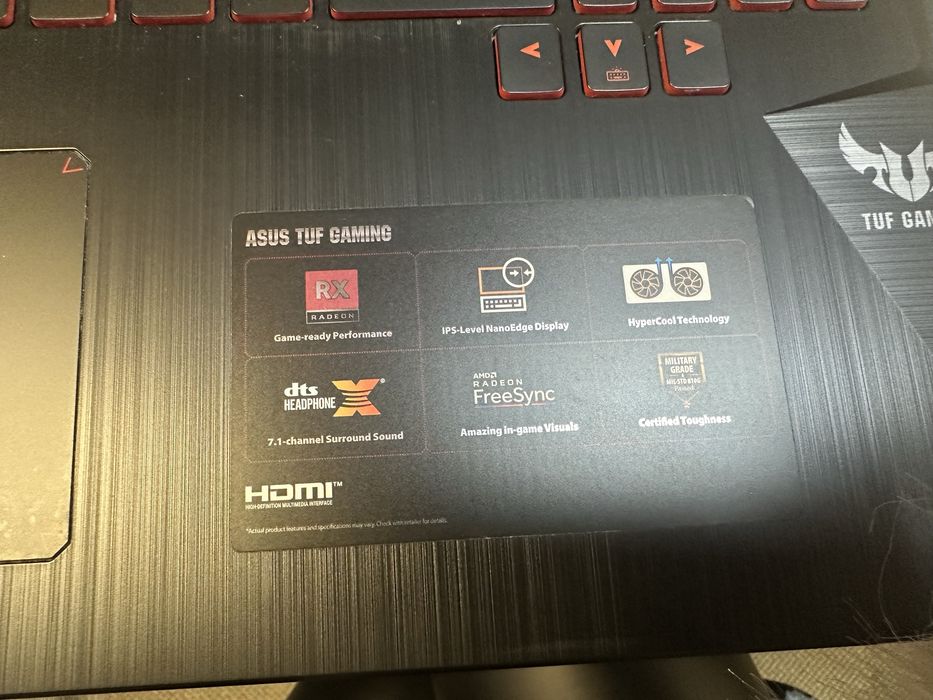 Laptop asus FX705DY