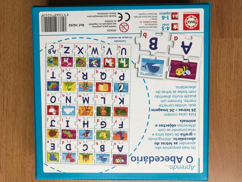Puzzle Aprendo o Abecedário Educa - Novo - Nunca aberto