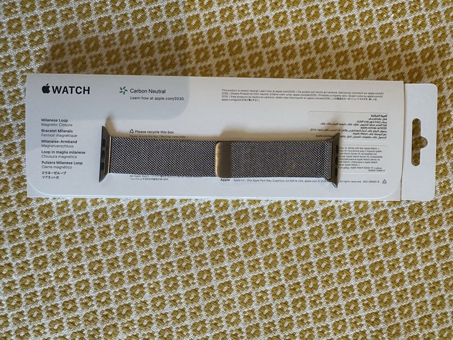Bracelete Apple Watch 46mm - Natural Milanesa S/M