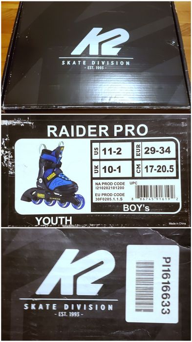 Patins em linha K2 Raider Pro tam. 29–34