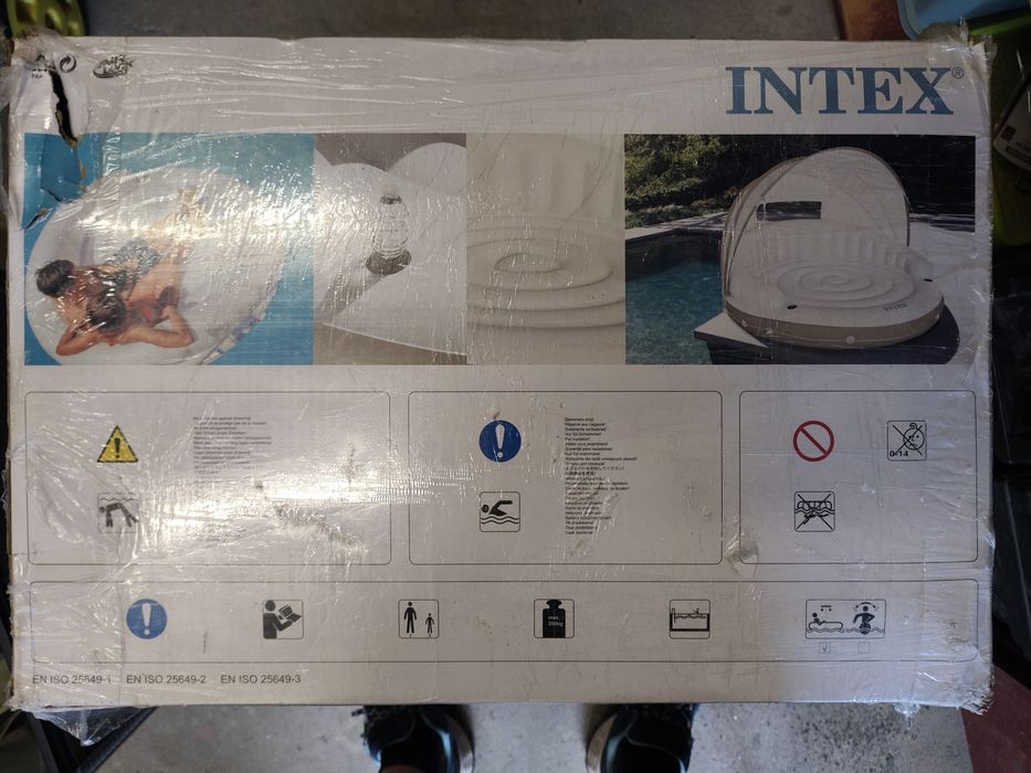 Intex . Materac. Pływająca wyspa z baldahimem .Nowa