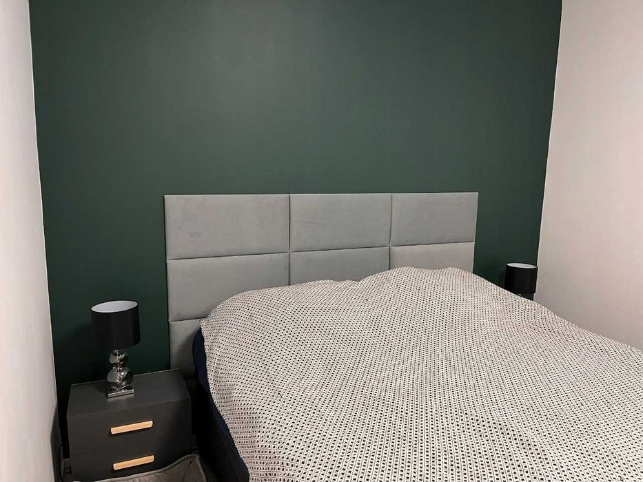 Szare NOWE Welurowe Panele Tapicerowane NA ŚCIANE Różne Rozmiary