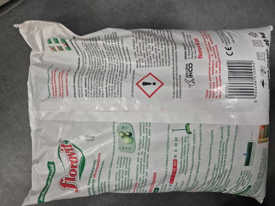 Nawóz do trawy florovit  20kg