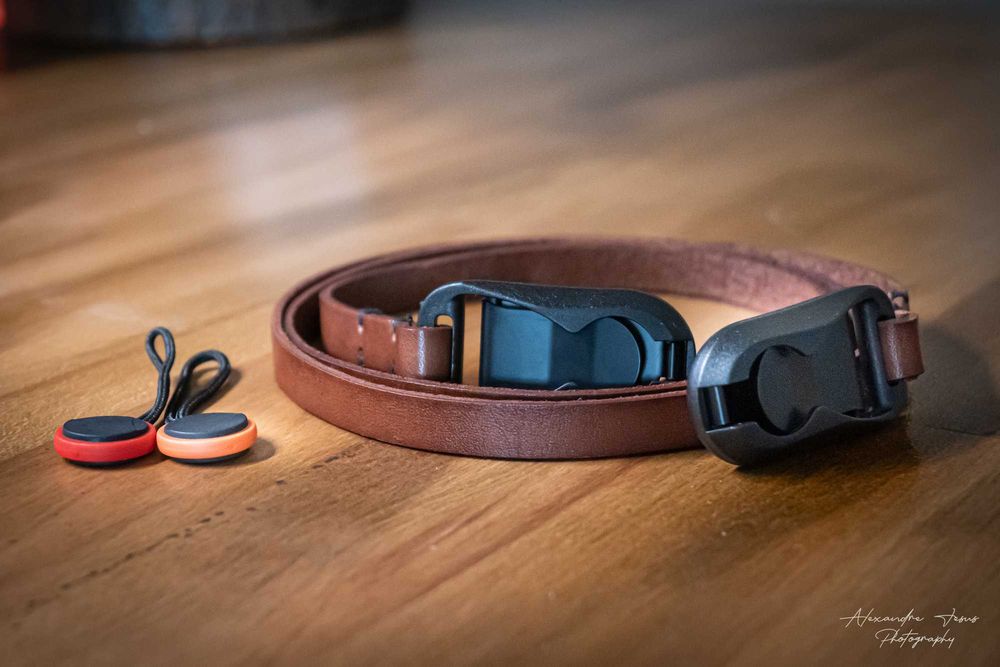 Straps em pele para máquina fotográfica