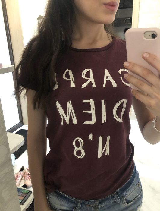 Футболка б/у вишневая