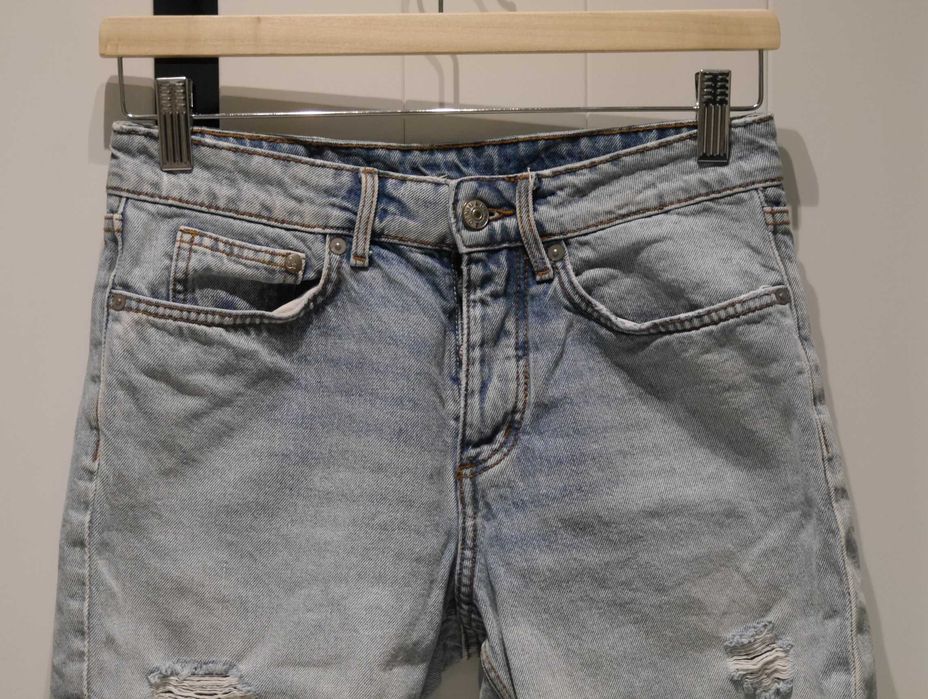 H&M świetne spodnie dziury 32 XXS