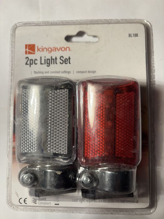 Światełka rowerowe 2 szt na baterie AA.