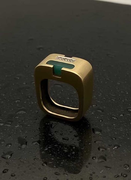 Ekskluzywny pierścionek typu Statement z lat 70.: Złoto 585