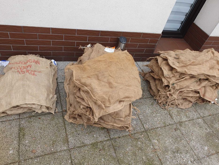 Worki parciane ,jutowe PRL