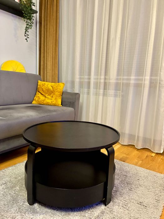Stolik kawowy czarny, 70cm BORGEBY
