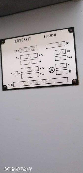 Máquina CNC MAS MCV 1000