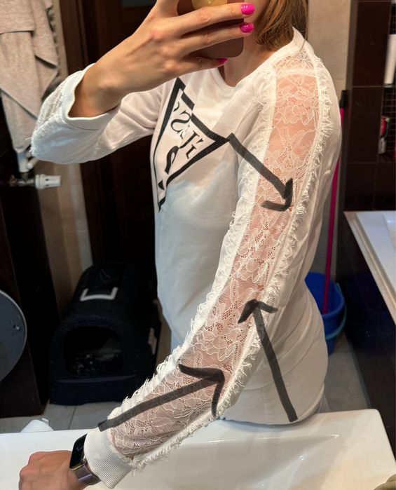 100% bawełniana bluza Guess rozmiar S długi rękaw