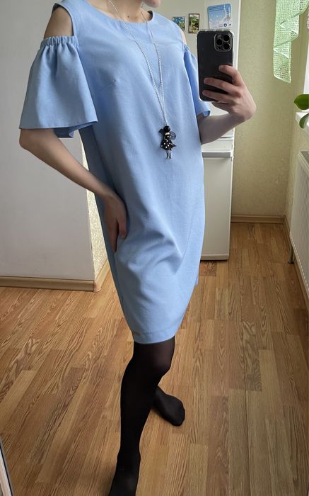 Плаття блакитне, голуба сукня, голубое платье