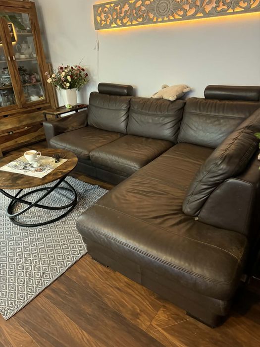 Narożnik z prawdziwej skóry