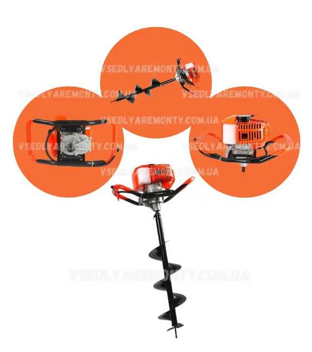 Бензобур (мотобур) Boxer 2,5 к.с / 10000 об/хв / діаметр 300 мм
