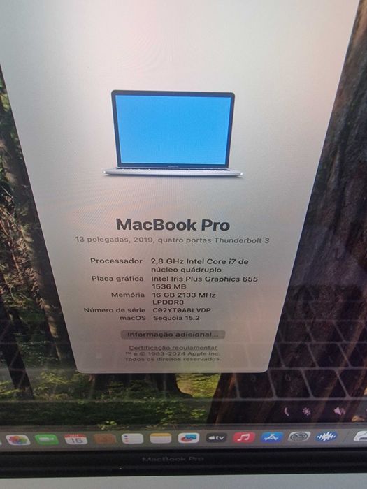 MacBook Pro TOUCH BAR 2019 i7 16gb ram