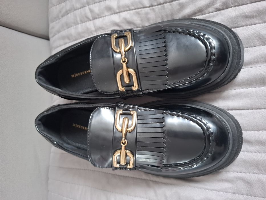 Nowe mokasyny loafersy Reserved r. 38 czarne
