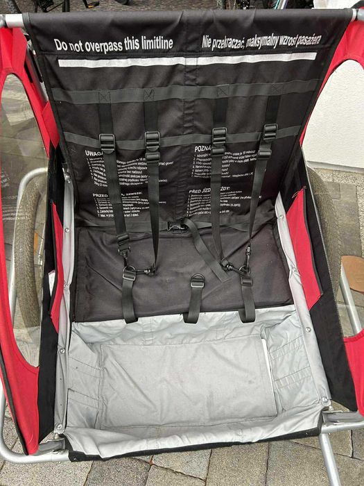 Przyczepka rowerowa 2 osobowa przyczepa na rower dla dzieci wózek 2w1