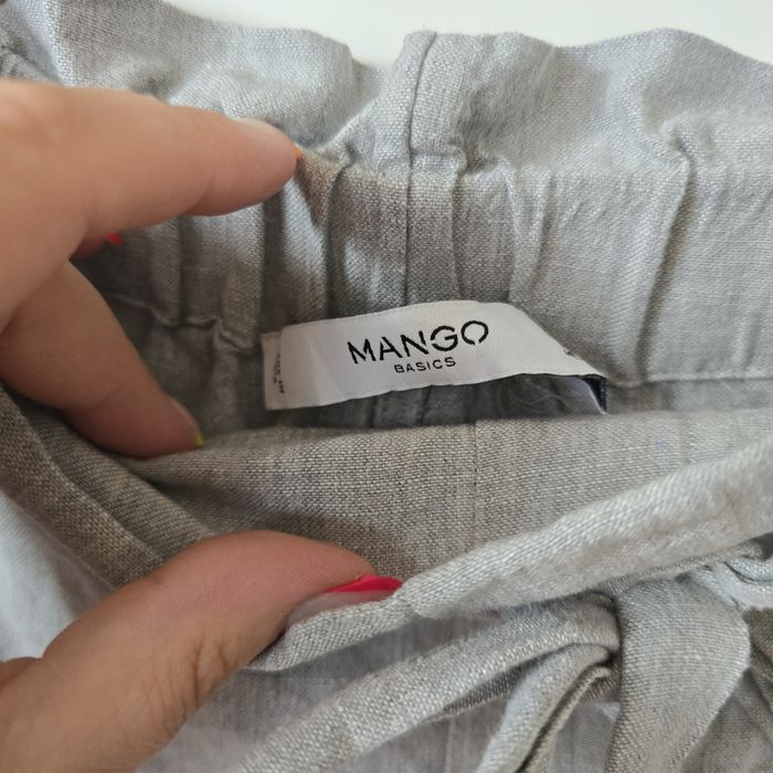Spodnie mango l 40 linen len bawełna cotton długie materiałowe