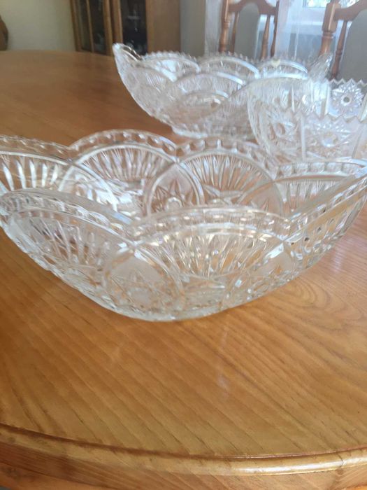 Салатники овальні кришталеві