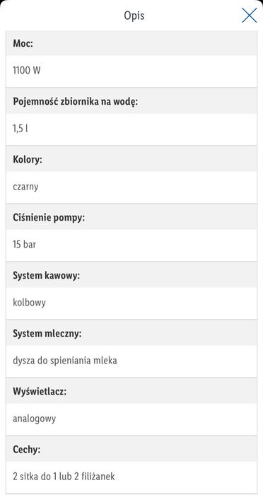 Nowy Ekspres do kawy Silvercrest Czarny 1100W