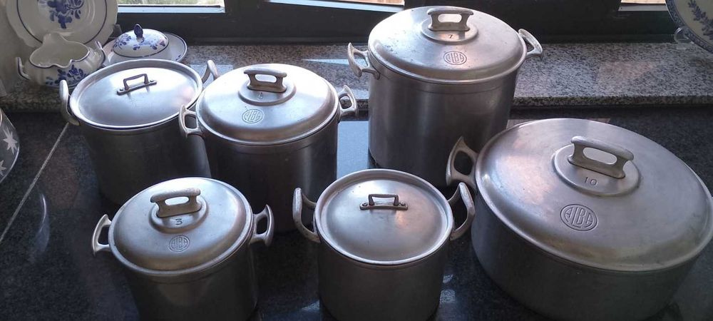 Trem de cozinha (Tachos e Panelas em Alumínio Marca ALBA)