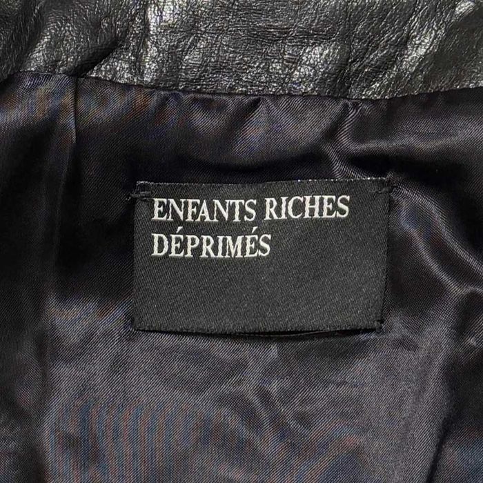 Enfants Riches Deprimes ERD Back Print Leather Double Jacket lea — zdjęcie 3