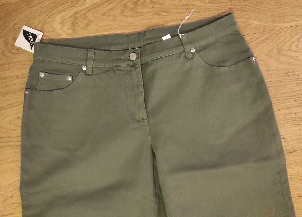 Spodnie damskie jeansowe dżins khaki Bon Prix roz. 46