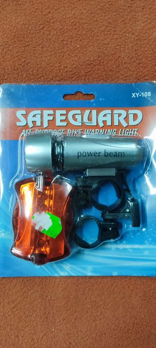 Zestaw lampek rowerowych LED safe guard