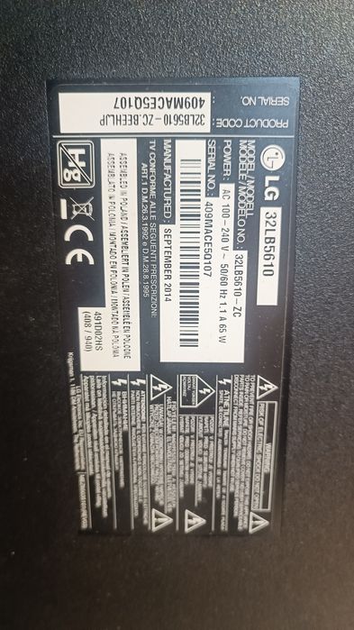 EAX65391401, LG32LB5610, блок живлення