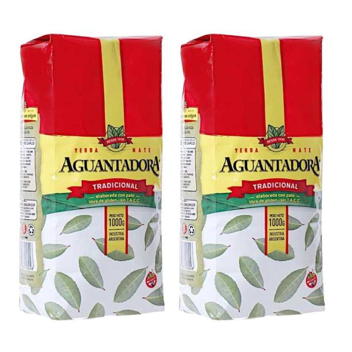 Zestaw Yerba Mate Aguantadora Elaborada Tradicional Con Palo 2x1kg 2kg