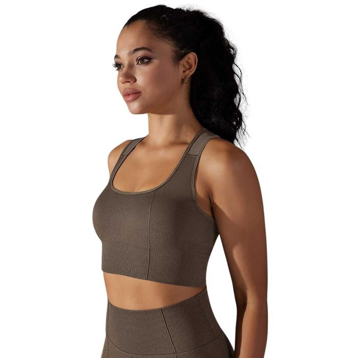 Топ спортивний Alo Yoga Tight Fit Sports Top Dark Coffee