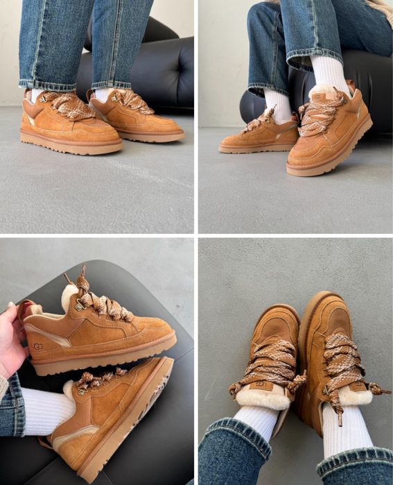 Уггi UGG Lowmel Sneakers Хутро Brown/Grey/White/Pink/Black 36-45р