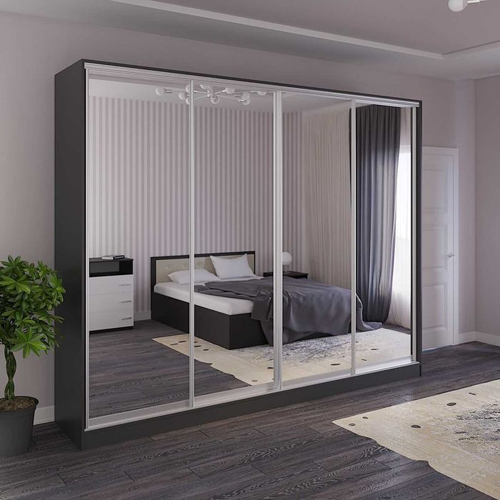 Шафа купе 220х240х60 алюмінієва система