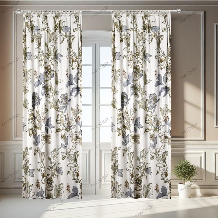 ‼️ WYPRZEDAŻ ‼️ 2 sztuki zasłon wzorzystych z mikrofibry