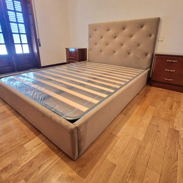 Premium Upholstered Double Beds, 190x140 cm, Including Bed Base, €199!!64564411564929123